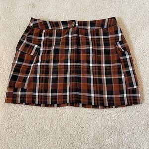 Forever 21 Plaid Cargo Mini Skirt Size Large